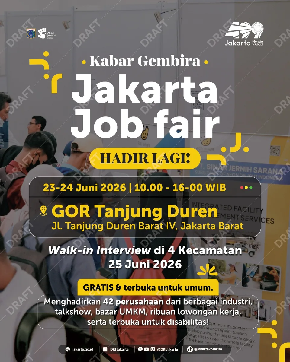 Job Fair Kabupaten Badung 2026 (Suku Dinas TKTE Wilayah Kabupaten Badung Barat) : 23-24 Juni 2026